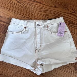 Target cream/white Jean shorts size 2